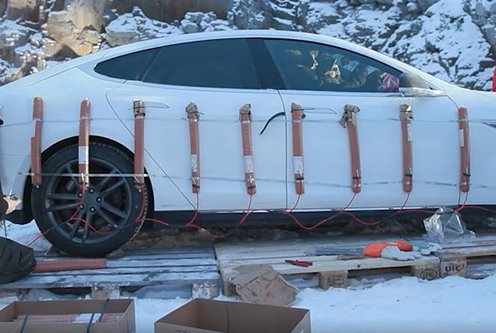 Crew Blows Up Tesla, and We're Not Certain Why (VIDEO)