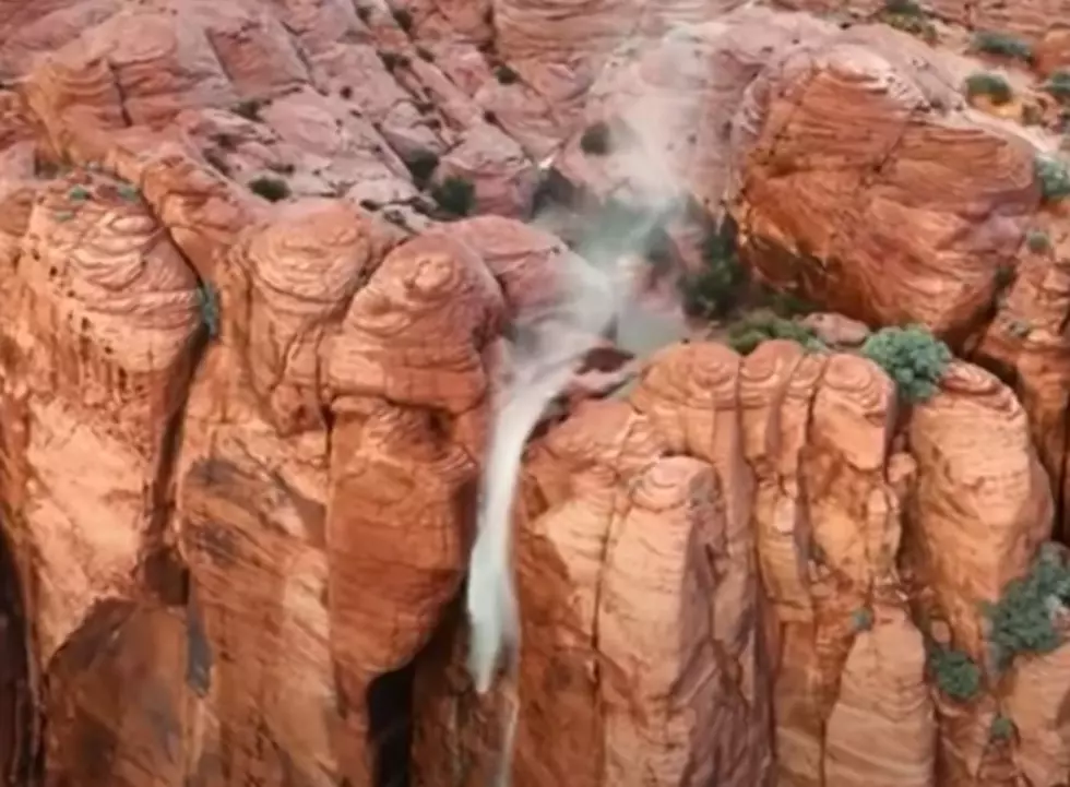 Video Captures Rare &#8216;Reverse Waterfall&#8217; in Utah