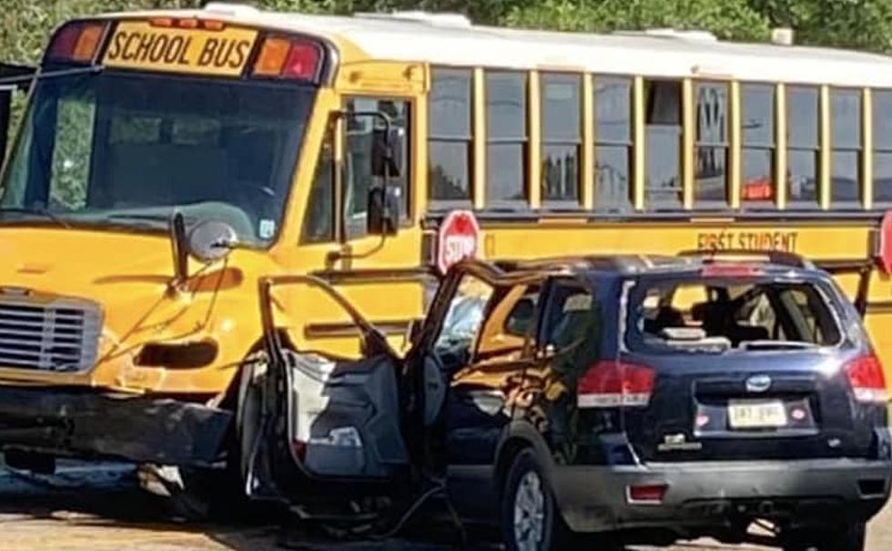 SUV Collides With School Bus in Evangeline Parish