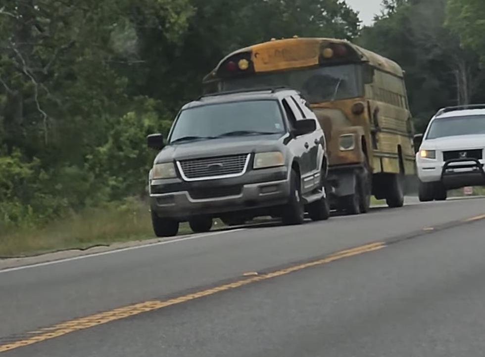 Local Comedian Spots SUV Towing School Bus In Iberia Parish [VIDEO]