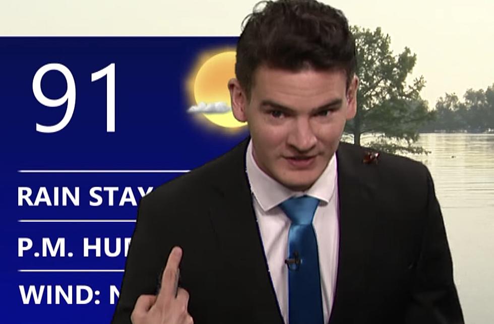 Roach Lands on Lafayette Meteorologist During Weather Forecast 