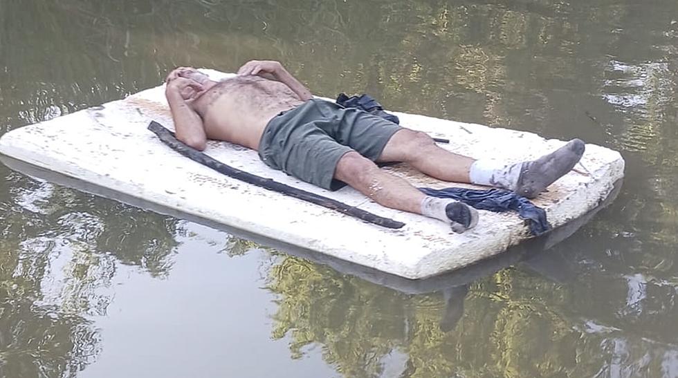 Man Spotted Floating on Styrofoam Mattress  in Louisiana Bayou
