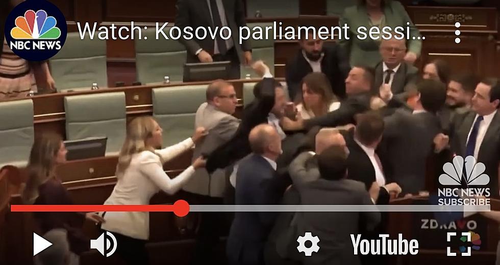 Watch as Fist Fight Breaks Out in Kosovo Parliament