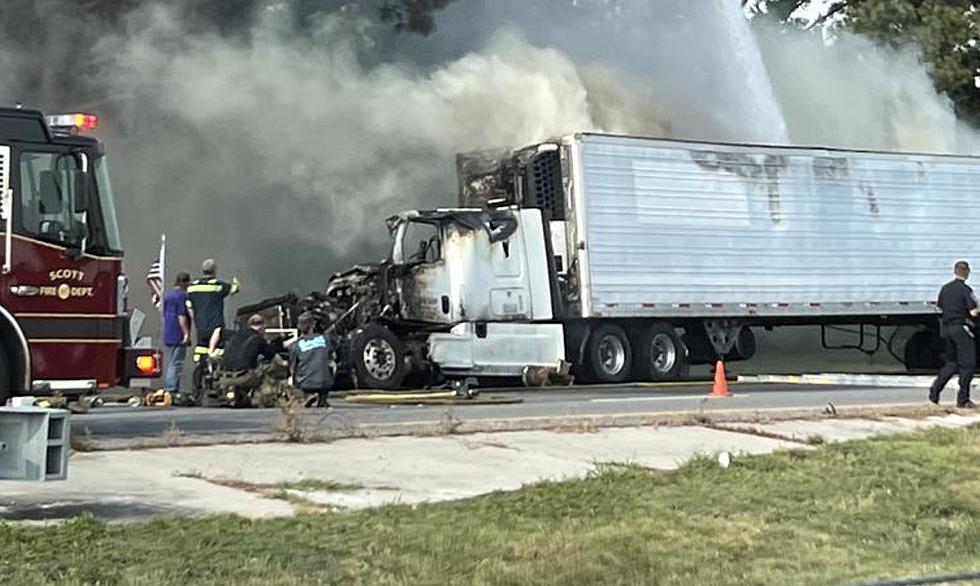 Photos of 18-Wheeler Fire on I-10 at The Scott Exit