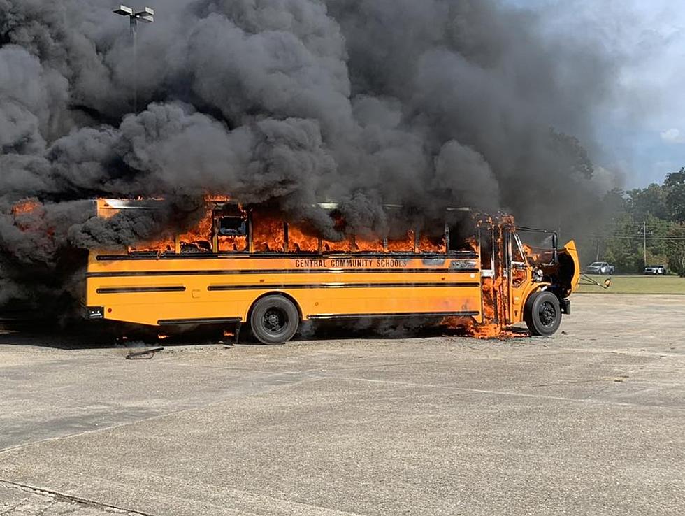 School Bus in Louisiana Catches Fire As Kids Return to School [PHOTOS]