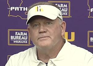 LSU’s Brian Kelly Has Hilarious Response to Fishing in Louisiana...