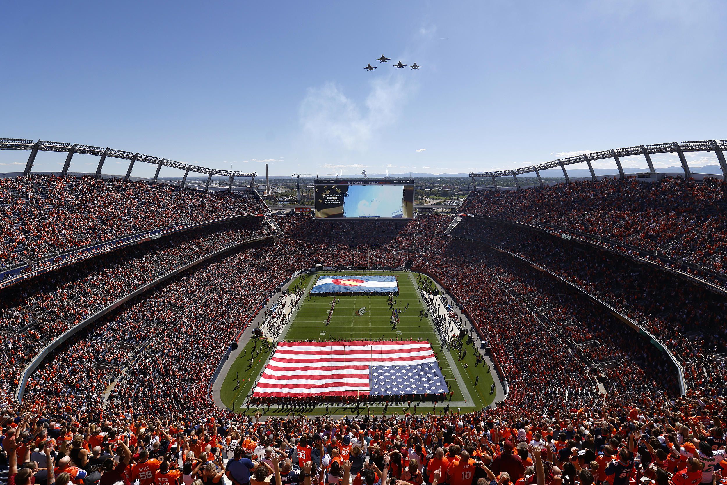 Denver Broncos' Empower Field at Mile High Stadium Catches on Fire