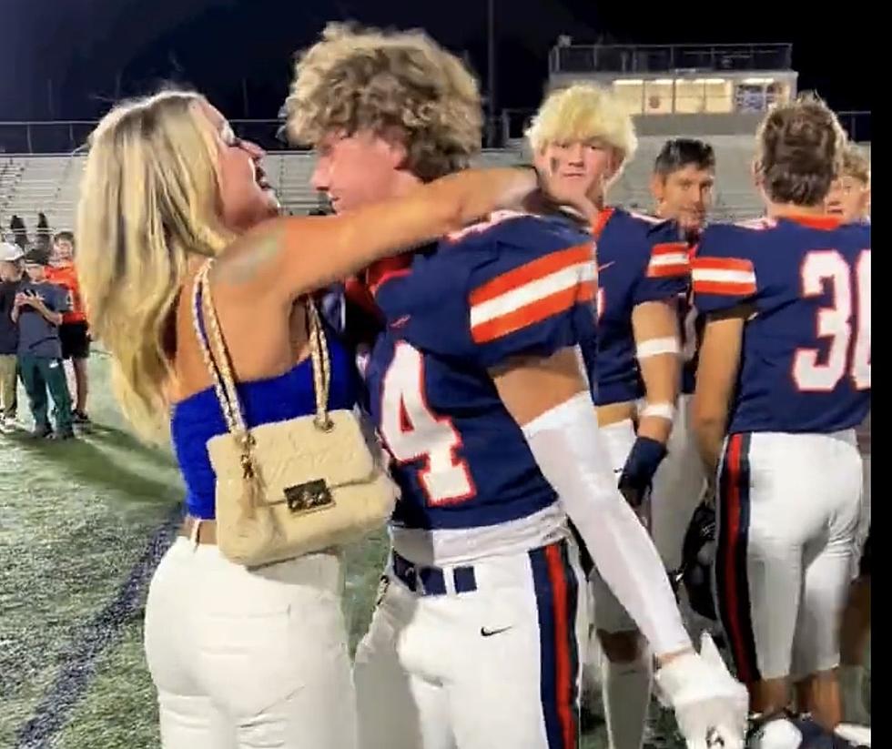 Social Media Roasts Mom After Intimate Hug With Son on Football Field