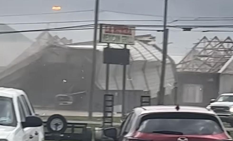 Watch as A Building Collapses During Thunderstorm in Crowley
