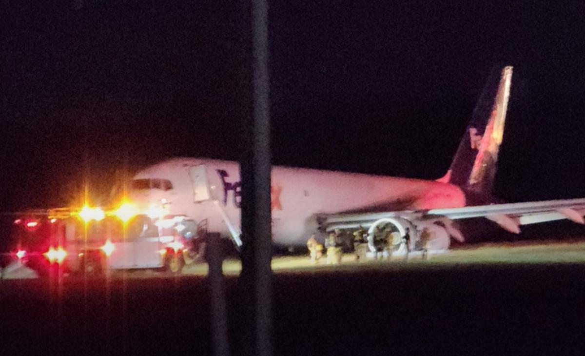 FedEx Plane Makes Fiery Emergency Landing Overnight