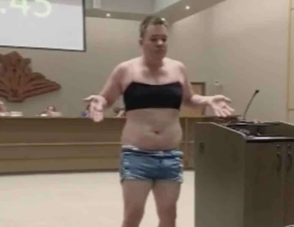 Watch as Dad Strips Clothing Off at School District Meeting While Discussing New Policy