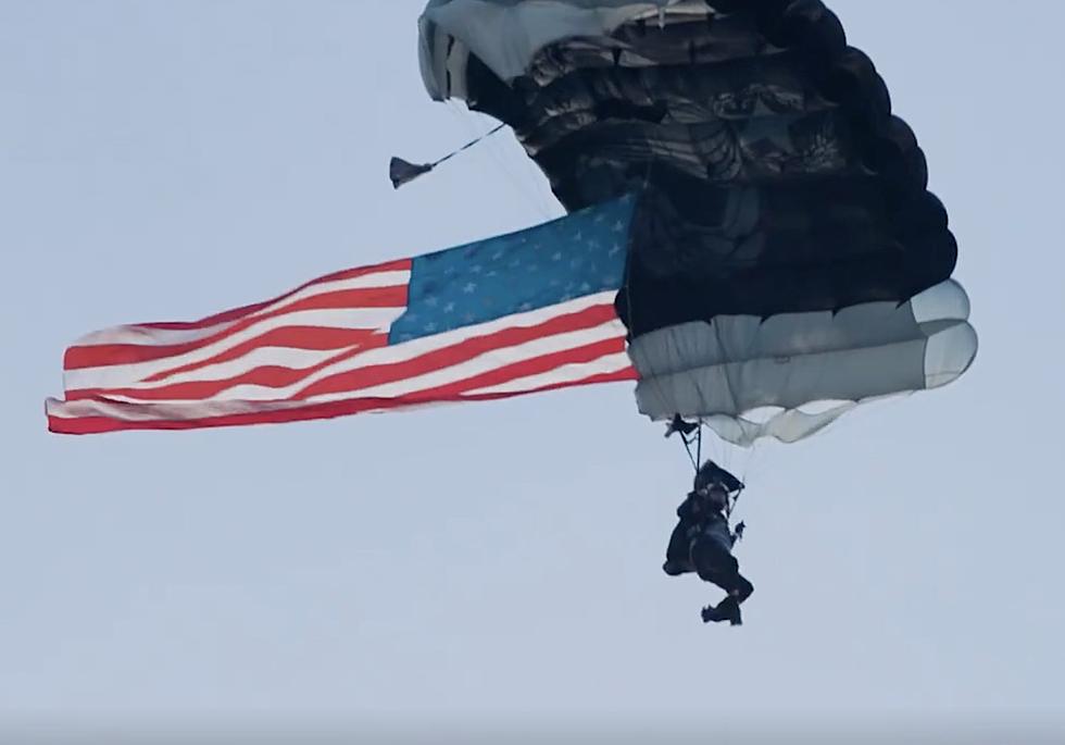 Watch Dramatic Video as Skydivers Land in LSU’s Tiger Stadium