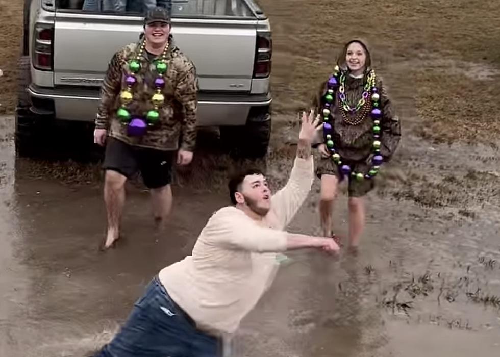 Viral Video From Scott, Louisiana Shows Man Diving in Water For Mardi Gras Beads