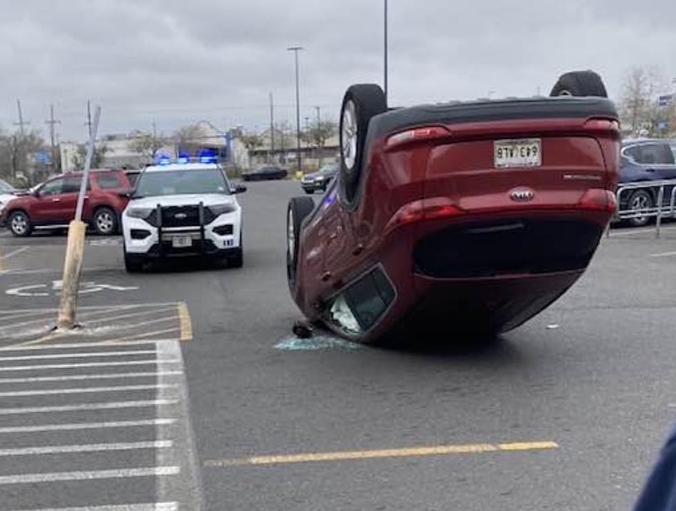 Vehicle Flips Over in Louisiana Walmart Parking Lot