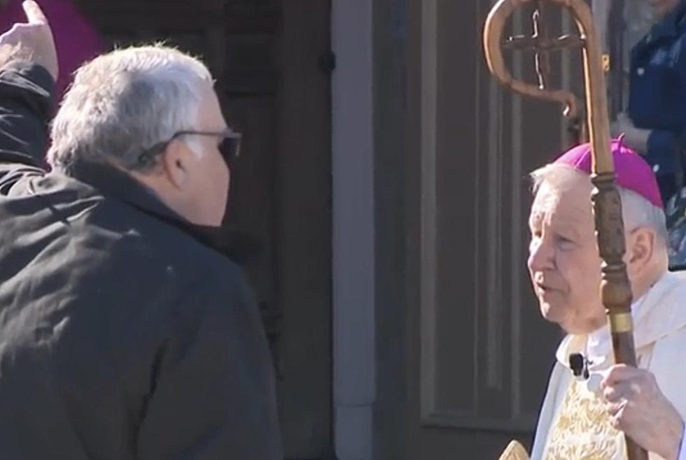 Man Abused by Priest Confronts New Orleans, Louisiana Archbishop Outside Church
