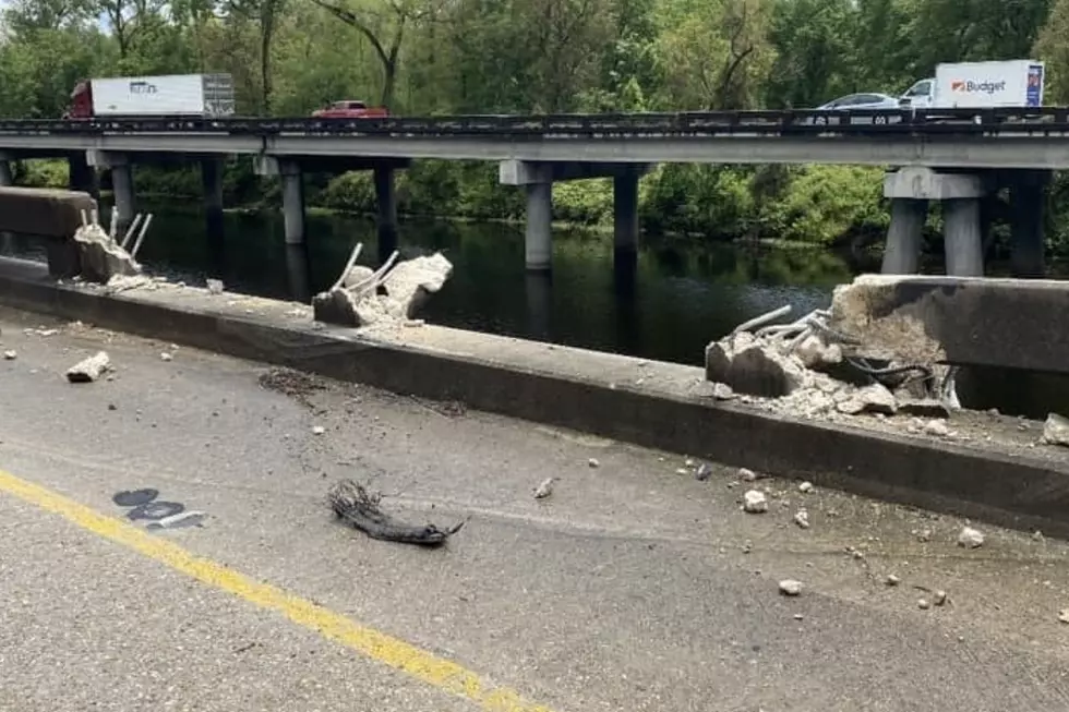 Major Damage to Basin Bridge Guard Rail in South Louisiana After Wreck