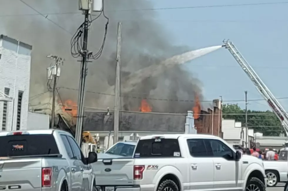 Historic Landmark in Downtown Eunice, Louisiana Goes Up in Flames