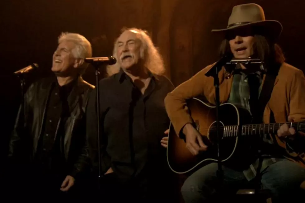 David Crosby, Graham Nash and Jimmy Fallon as ‘Neil Young’ Perform Miley Cyrus Song on ‘Late Night’