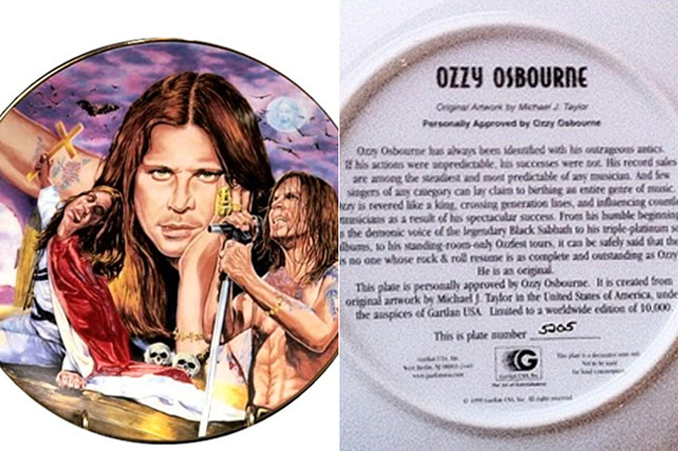 Ozzy Osbourne Ceramic Painted Plate Sells for $165 on eBay