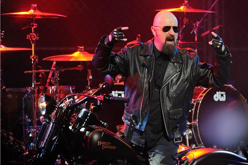Judas Priest Frontman Rob Halford Tumbles Off Motorcycle During Brazil Show