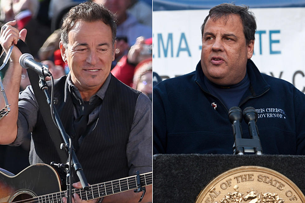 Bruce Springsteen Hug Leaves New Jersey Governor Chris Christie in Tears