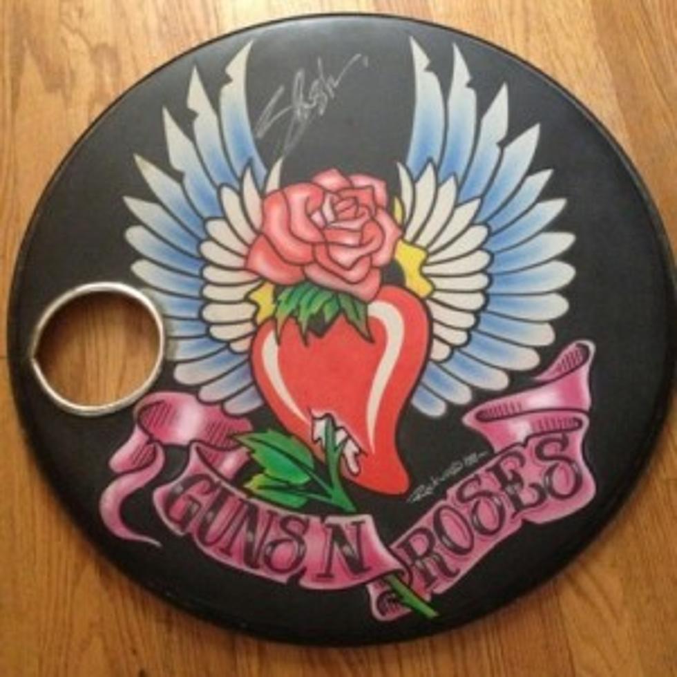 Slash-Autographed Drum Head From 1988 Guns N&#8217; Roses Show Sells for Big Bucks on Ebay