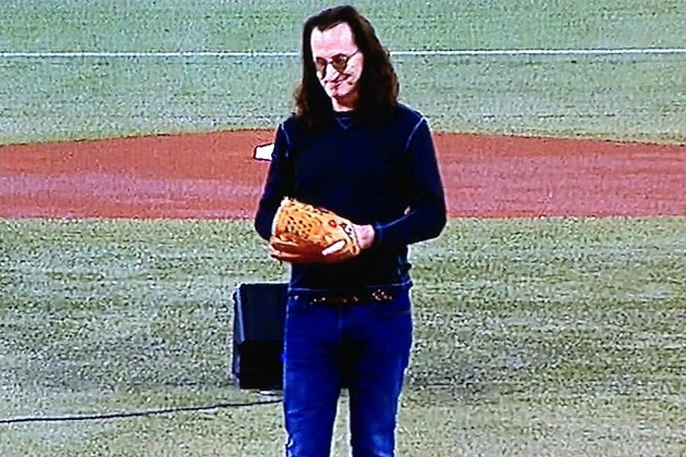 Geddy Lee Throws Out First Pitch at Toronto Blue Jays Home Opener