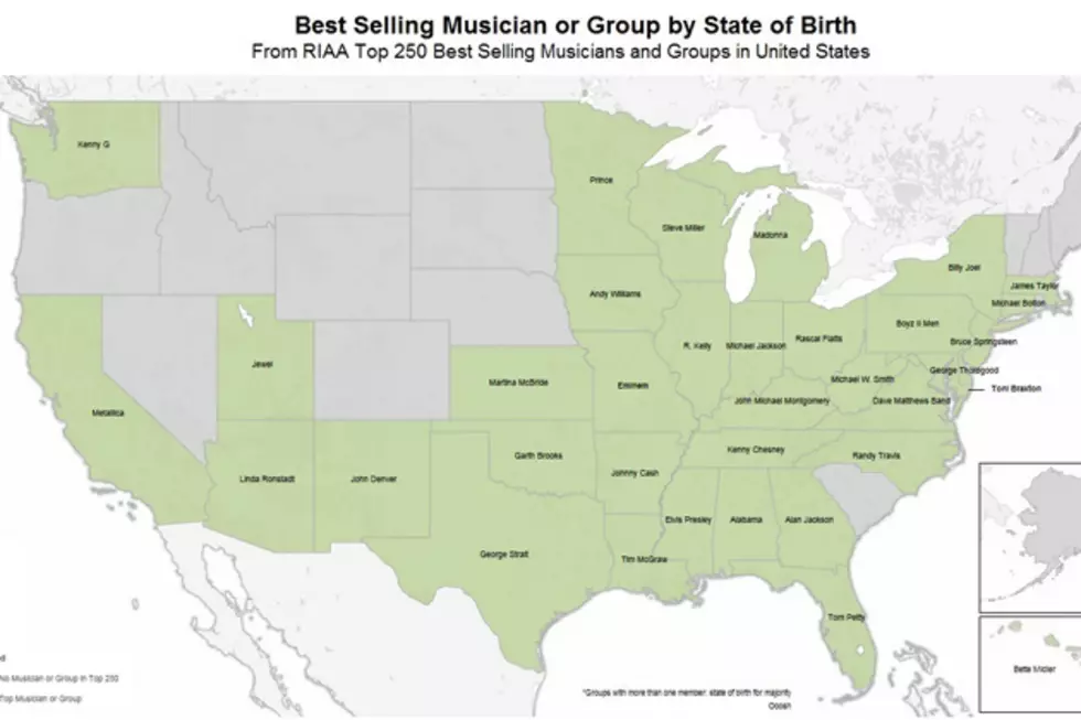 Best Selling artists by state