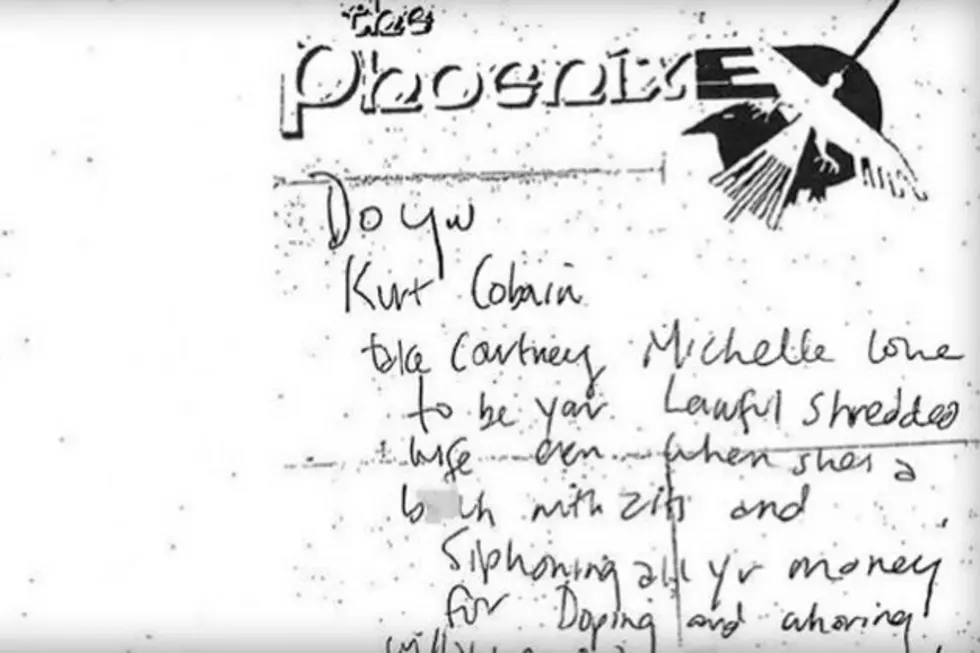 Newly Released Kurt Cobain Death Scene Letter Apparently Written by Courtney Love