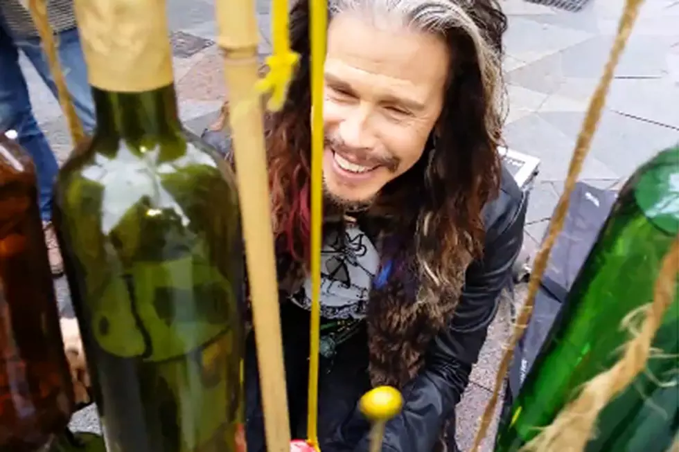 Watch Aerosmith’s Steven Tyler Play ‘Dream On’ With Bottles In A Helsinki Street [Video]