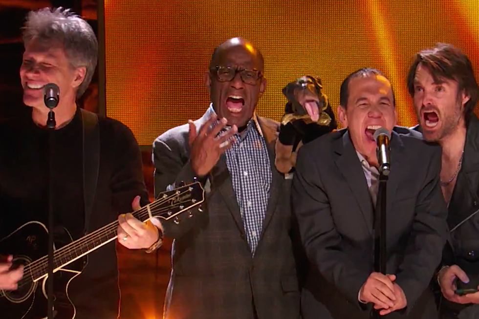 Watch Jon Bon Jovi Try to Keep It Together During an All-Star 'Wanted Dead or Alive' Singalong