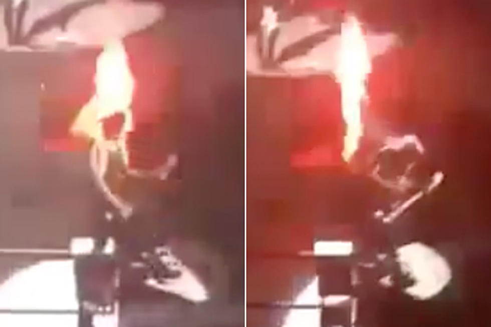 Guitarist’s Hair Catches on Fire During London Arena Show