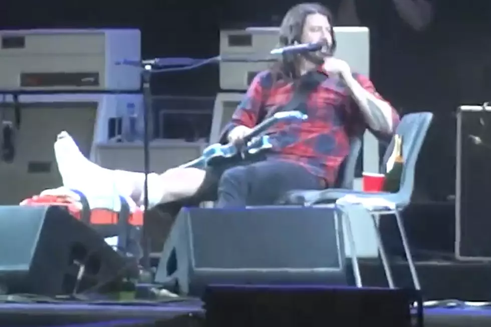 Watch as the Power of Queen, AC/DC and the Rolling Stones (Temporarily) Heals Dave Grohl’s Broken Leg