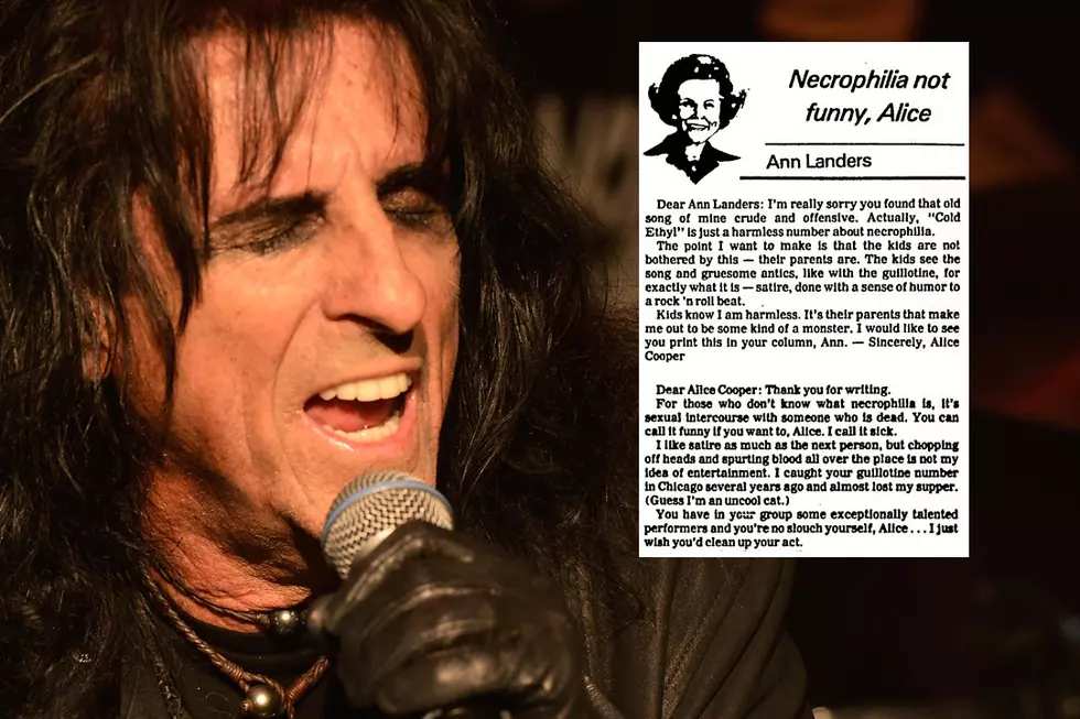 How Alice Cooper and Ann Landers Ended Up Debating Necrophilia