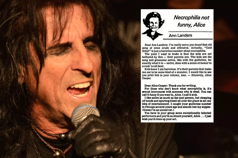 Flashback: Alice Cooper and Ann Landers Debate Necrophilia