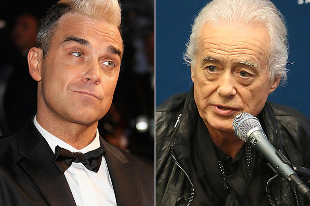 Jimmy Page Mocked by Robbie Williams Onstage