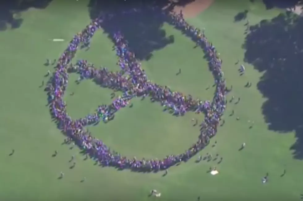 Yoko Ono Organizes Giant Human Peace Sign to Celebrate John Lennon’s Birthday