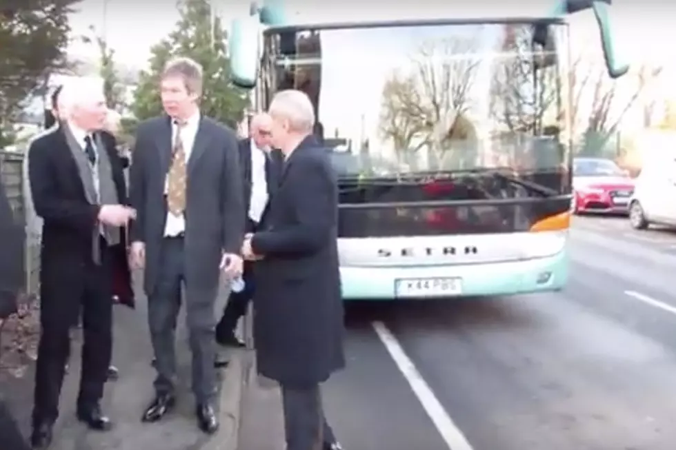 Surviving Status Quo Members Ride Tour Bus to Rick Parfitt's Funeral