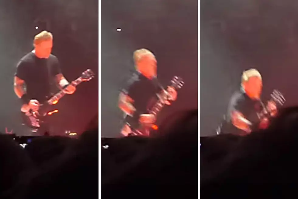 Watch Metallica’s James Hetfield Keep Rocking After Nasty Onstage Fall