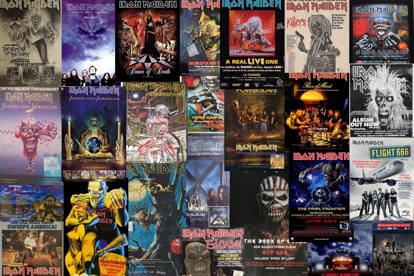 Iron Maiden Magazine Ads Through the Years: 1980-2017