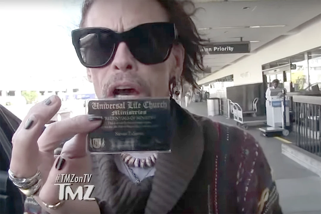 Steven Tyler is now an ordained minister, would happily officiate