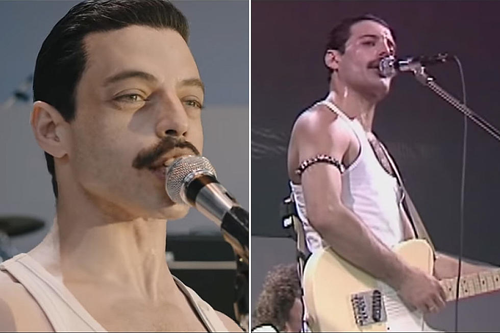 See 'Bohemian Rhapsody' Cast Side by Side With Queen at Live Aid