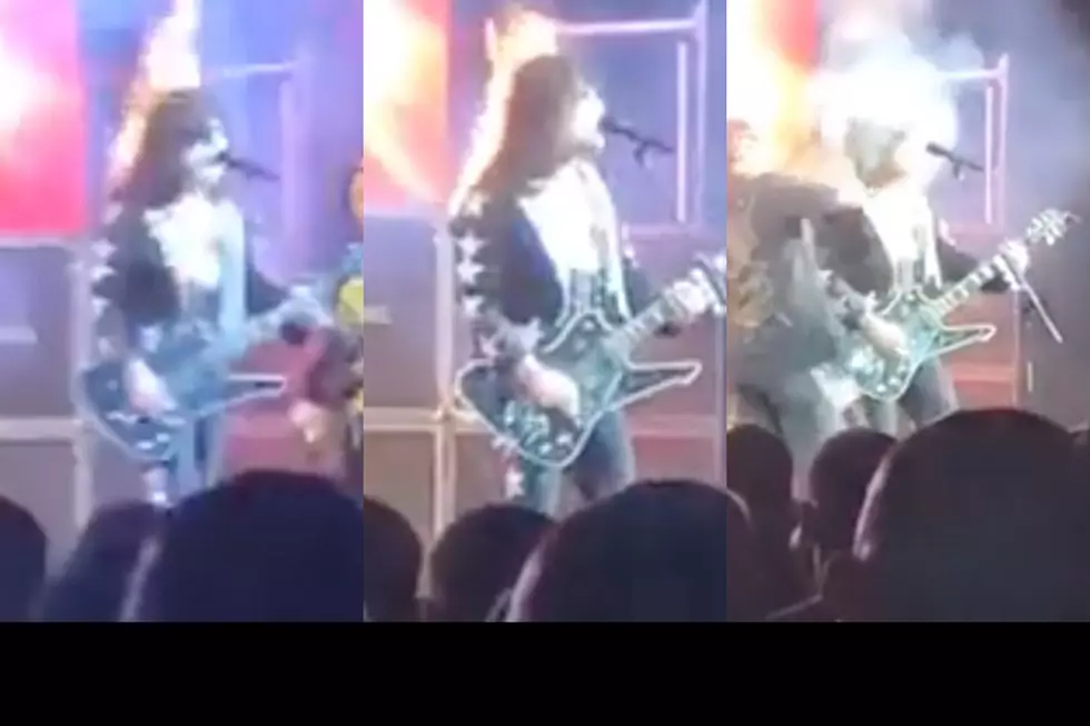 Burning Hair Doesn’t Stop Hairball’s “Paul Stanley” From Playing