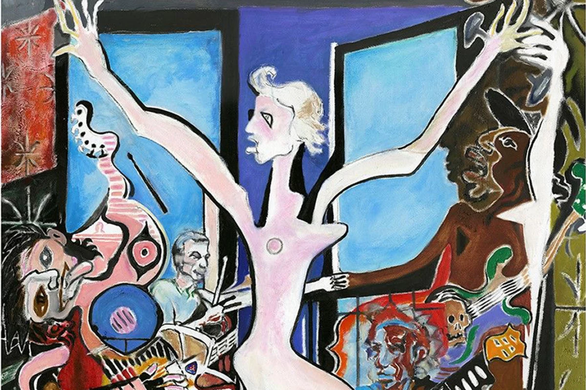rolling stone rock star ronnie wood exhibits painting