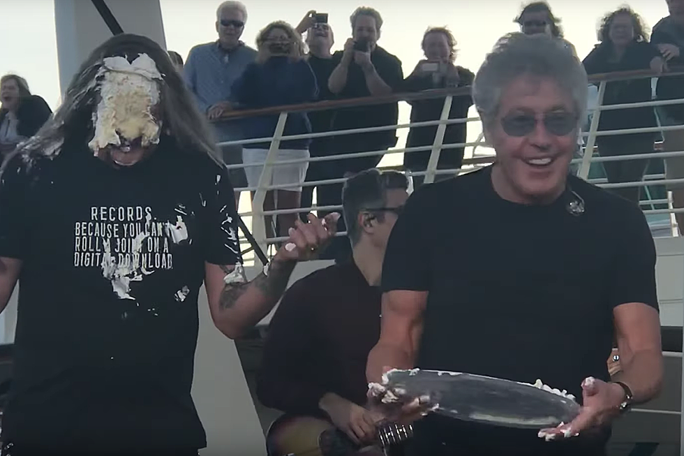 Watch Roger Daltrey Smash Sebastian Bach in the Face With Cake