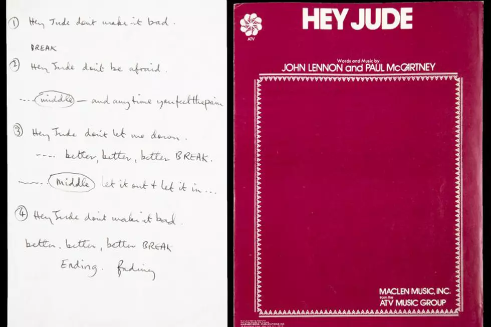 Paul McCartney’s ‘Hey Jude’ Notes Sell for $910K at Auction