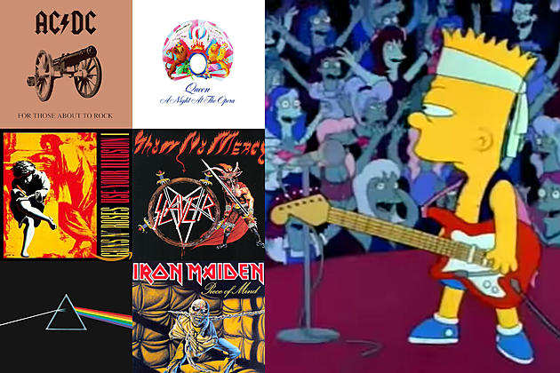 Rock Album Covers Combined With Characters From &#8216;The Simpsons&#8217;