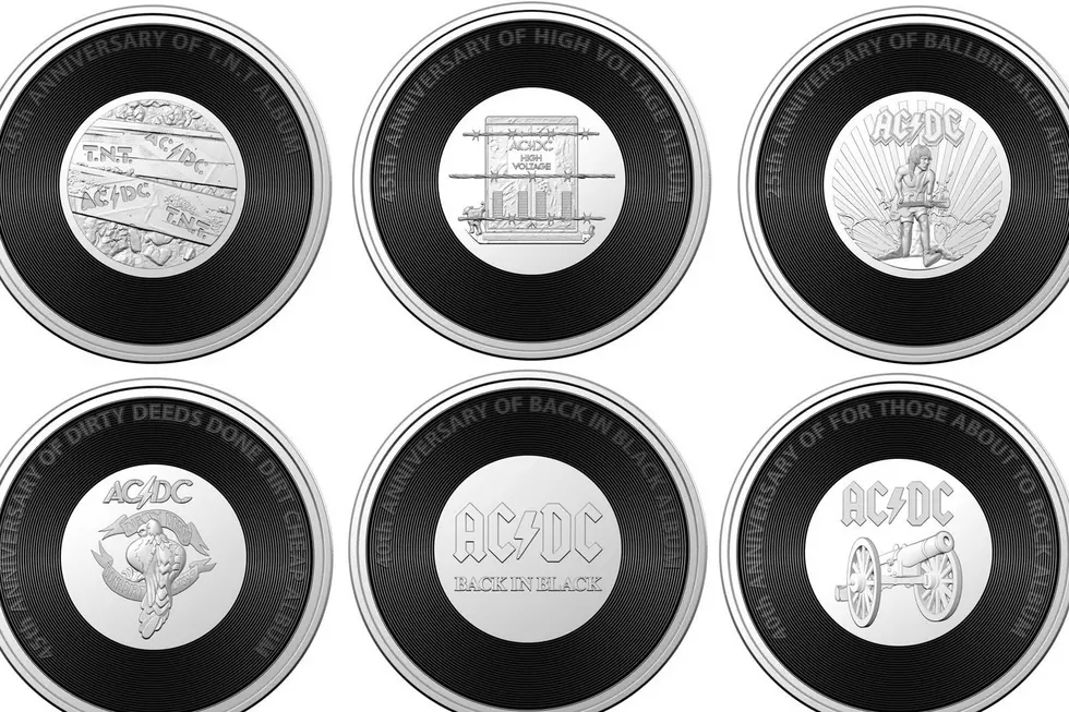 sensor Windswept bid Six AC/DC Albums Commemorated With New Australian Coins