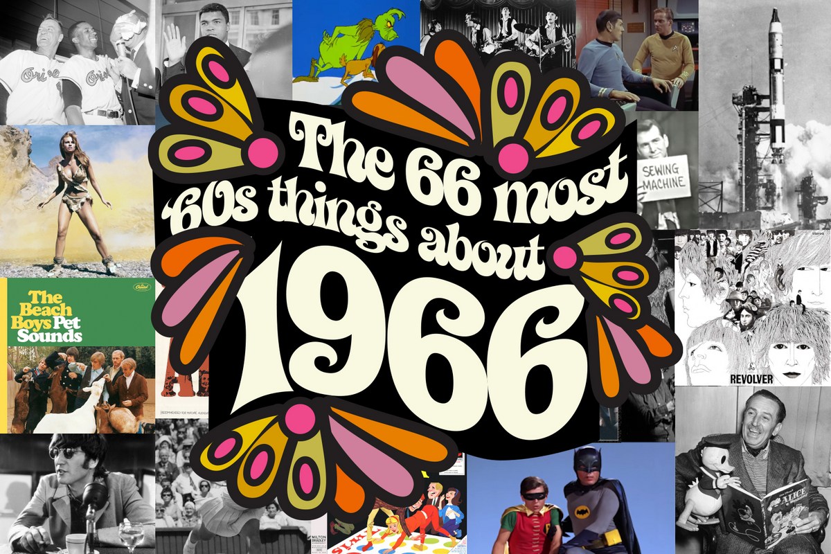 A collection of items symbolizing the essence of 1966