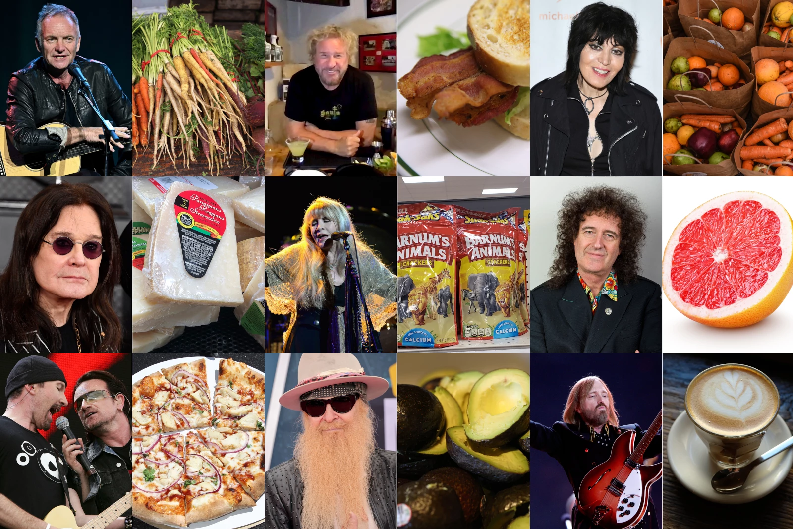 24 Rock Stars and the Foods They Love